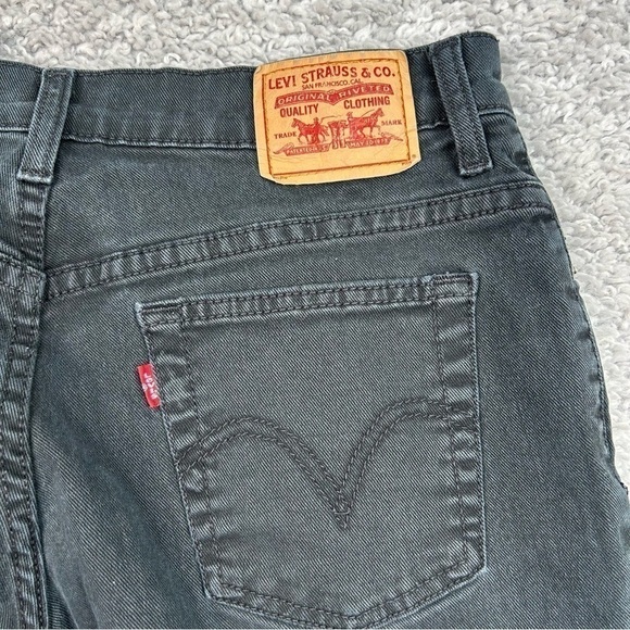 Levi's Jeans Womens 12 Relaxed Bootcut 550 Fit Casual Black Denim Rodeo Night - Picture 3 of 4